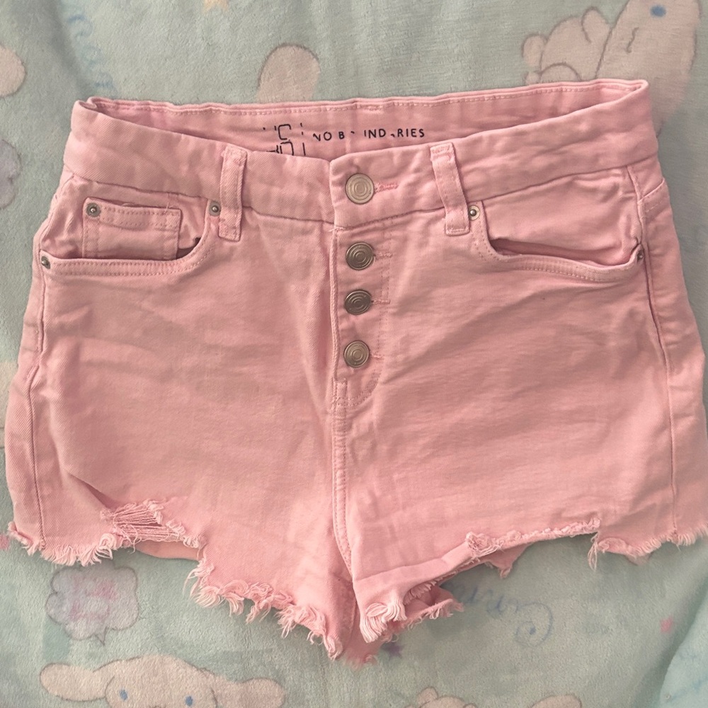 No Boundaries Light Pink High-Waisted Shorts